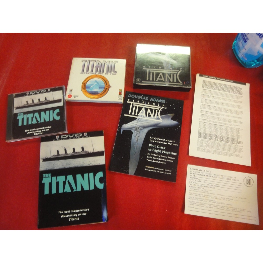 vintage pc games TITANIC Starship Douglas adams Adventure out of time documentar